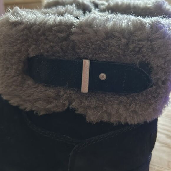 Ugg Harrison Cuff Winter Boots Black Suede, Size 8.5, NWT no box - Picture 8 of 12
